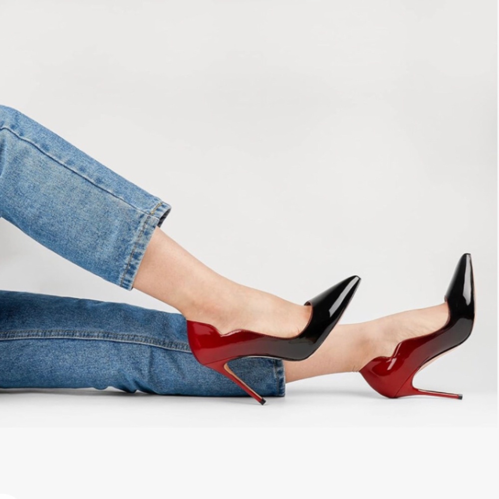 Coleter/Amazon ombré pumps Size: 7.5/Red/Black